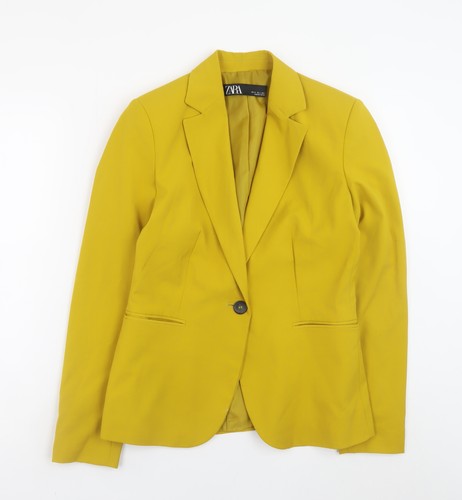 Zara women yellow slim fit - yellow,
