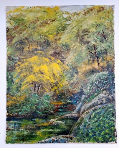 Vintage british oil painting - vintage,