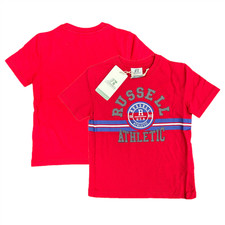 Russell Athletic Kid's T-Shirt Tango Red Graphic Top - New
