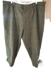 Vintage Windowpane Tweed Breeks Mens Size 42 x 20 Hunting Plus Fours Fully Lined