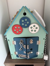 Busy Board Wooden So Good For Motor Skills But Does Have Kenzie On It 