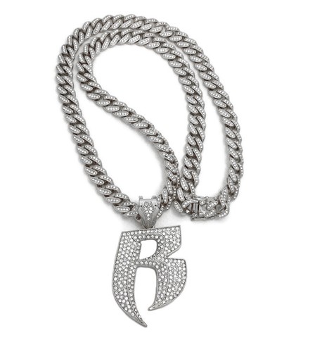 Ruff ryders pendant - 30", silver