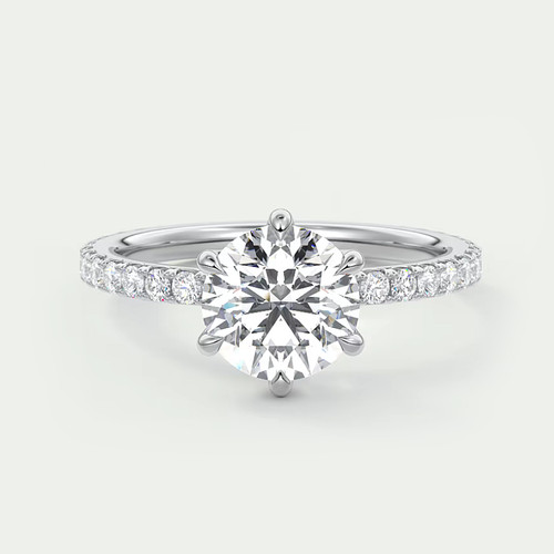 White gold engagement ring lab - gold,