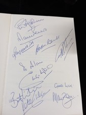 1966 World Cup Hurst, Banks, Ball, Peters + 4 Signed Menu