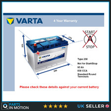 Car Battery G8 Varta 250 830A