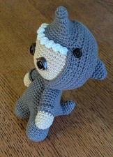 Hand Crochet Shark Boy Doll 
