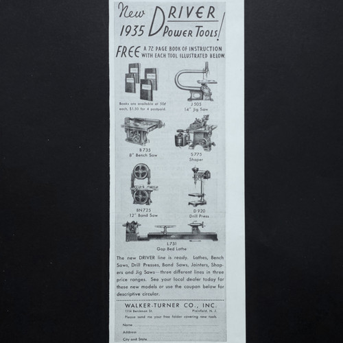 Walker turner power - turner, tools