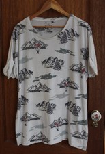 Next Xmas T-Shirt Men's Size XXL White Relaxed Fit Christmas Santa Top 