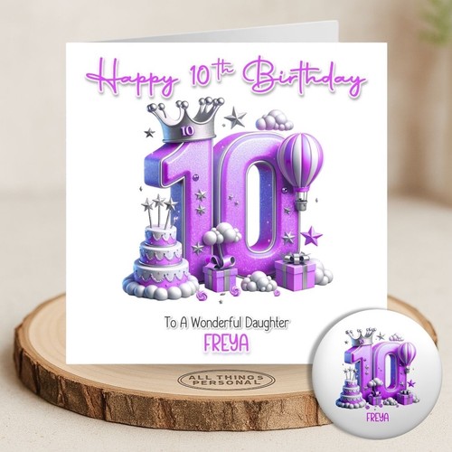 Girls personalised 10th - personalised,