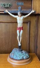 Tall 16" Franklin Mint 'The Crucifixion' Porcelain Figure With Fitted Base