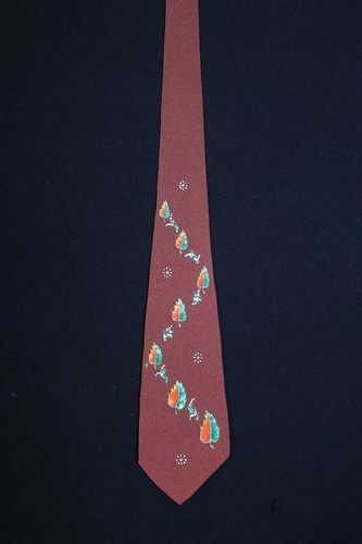 Vintage 1940 brown silk - brown,