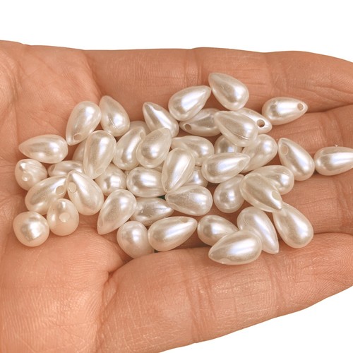Teardrop beads faux pearl - beads,