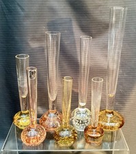 7 Vintage Glass Bud Vase