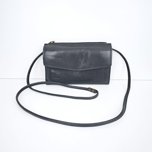 Fossil black crossbody strap - black,