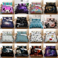 Luxury Duvet Cover Set Bedding Set With Pillow Cases Single Double King Size