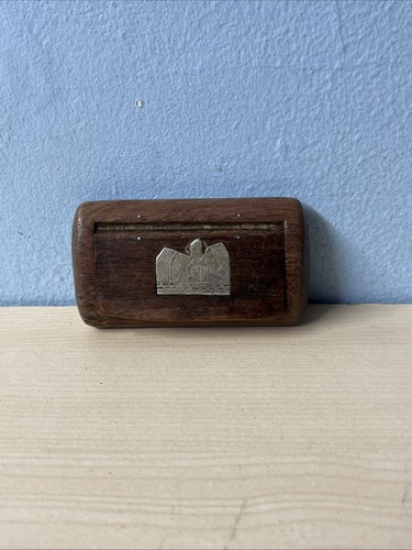 Antique wooden snuff pill - snuff/pill, box