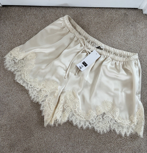 Women cream satin lace - cream,