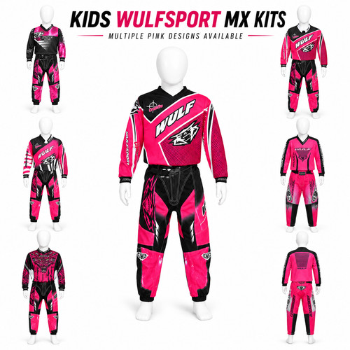 Motocross motorbike pink - , kids