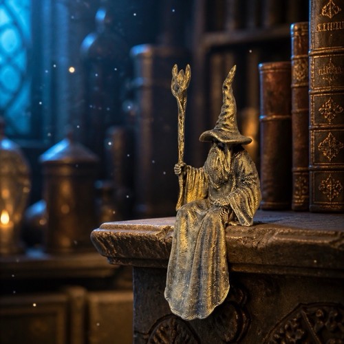 Wizard shelf sitter - wizard, sitting