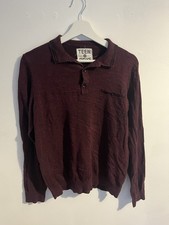 Boys Burgundy Knitted Polo