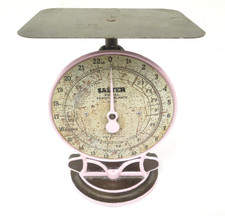 Salter Postal Parcel Balance No. 25 Letter Weighing Scales 22 LB. by 2 OZ. Pink