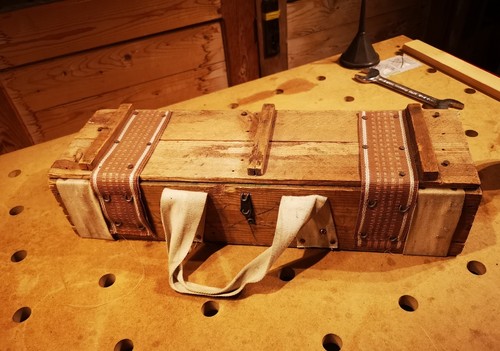 Wooden carpenter tool box - carpenter,