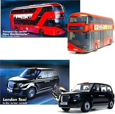 London Red Bus  & Black Cab
