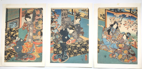 Toyokuni woodblock print - woodblock,