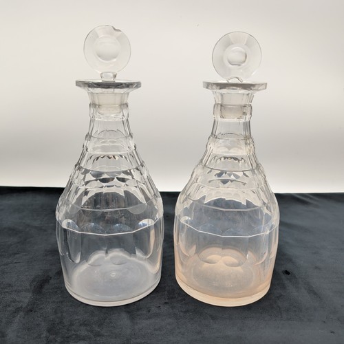 Antique decanter lens cuts - antique, x2