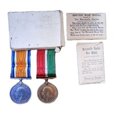 WW1 Mercantile Marine Pair Of