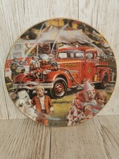 FIRE SERVICE FRANKLIN MINT 1950 AHERNS FOX PISTON PUMPER PORCELAIN PLATE