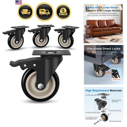 Inch caster wheels set of - caster, wheels,