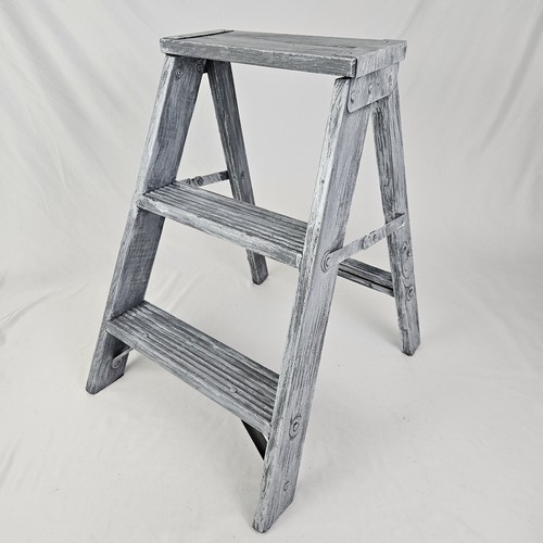 Vintage wooden step ladder - vintage,