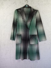 Joelle Woman Reto Collared Wrap Dress Size L Chest 34 Longsleeve Pockets 