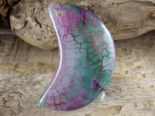 Green crescent moon gemstone - crescent,