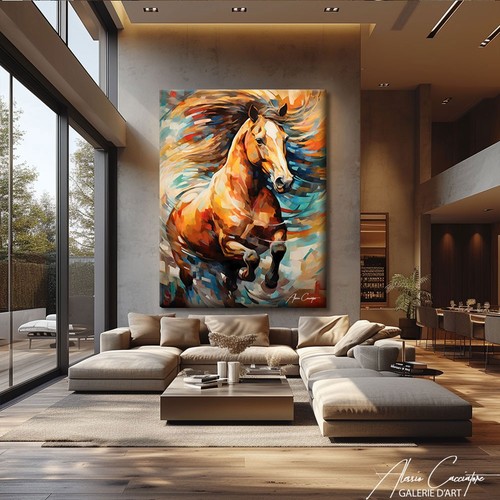 Horse wall art framed modern - horse,