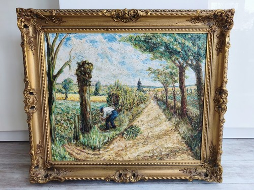 Normandy countryside oil - countryside, on