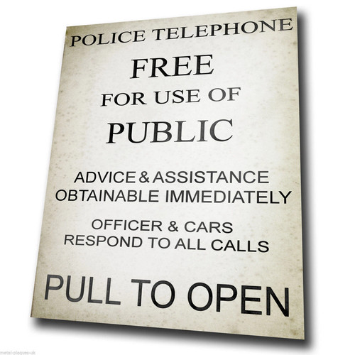 Police phone box sign - phone,