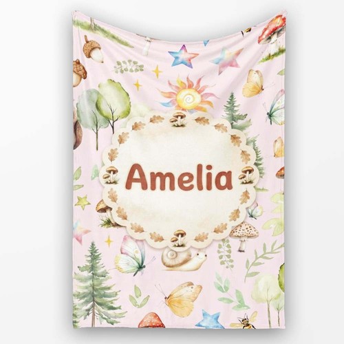 Soft fleece blanket woodland - soft,