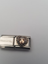 genuine silver nomination charm champayne love heart