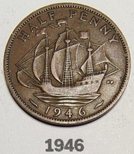 1946 George VI Half-Penny