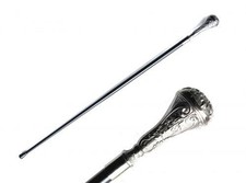 Gothic Silver Tip Costume Cane