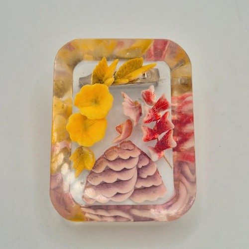Vintage reverse carved lucite - carved,