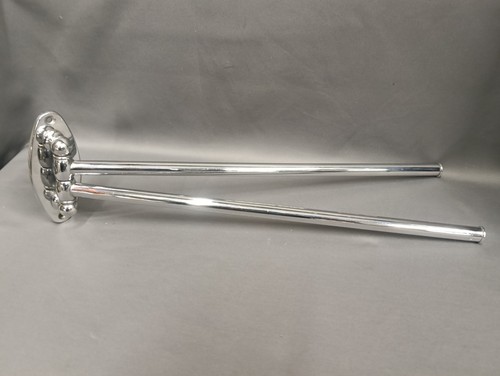 Chrome retro double towel rail - towel,