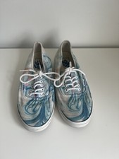 VANS Blue Tye Dye Hippy UK Size 5.5 Rare China Sample Skater Low Top
