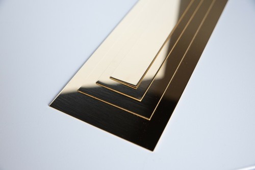 Polished brass trim strip - polished,