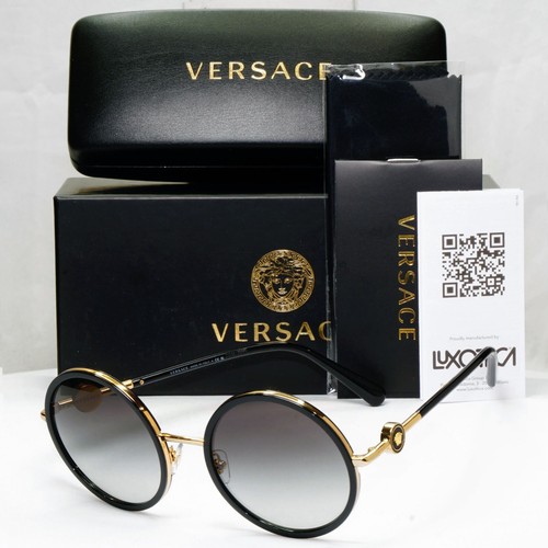 Versace sunglasses black - black, round