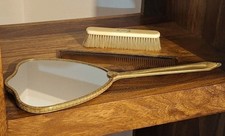 Vintage Vanity Dressing Table Mirror and Brush Comb Set
