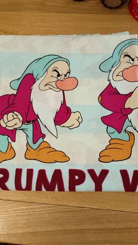 Snow white grumpy double duvet - snow,
