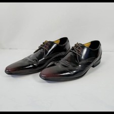 Mens Jeffrey West Autograph Shoes Size UK8 Wavy Wing Tip Oxford Hi-Shine Leather